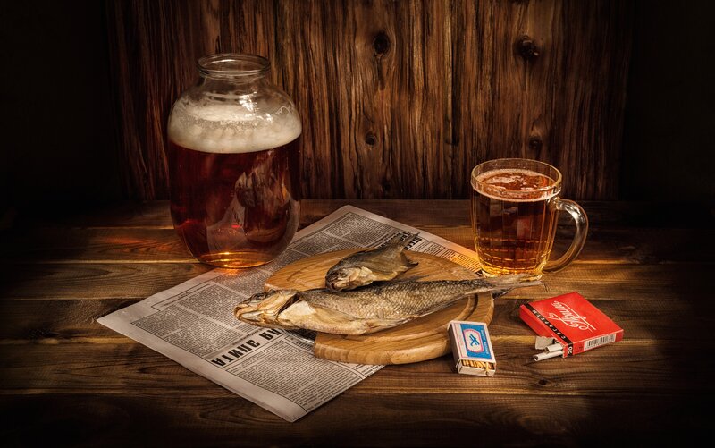 Dried Fish and Beer