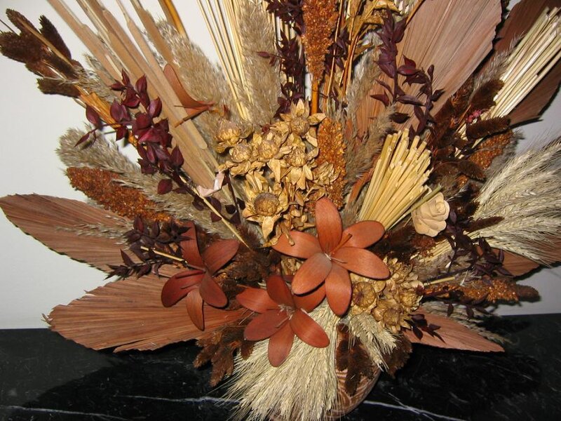 Dried Floral Arrangement — Brown