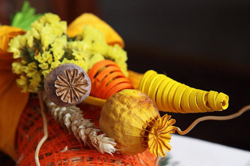 Dried Flower Arrangement — Yellow