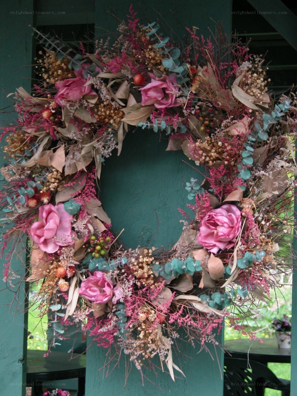 dried flower wreath