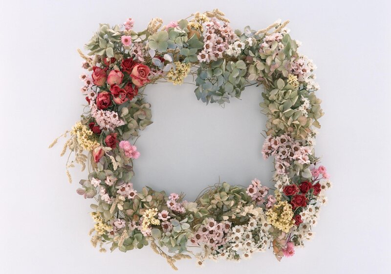 Dried Flower Wreath — Pink
