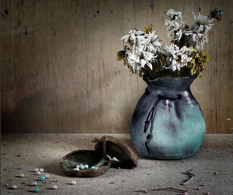 Dried Flowers in Vase