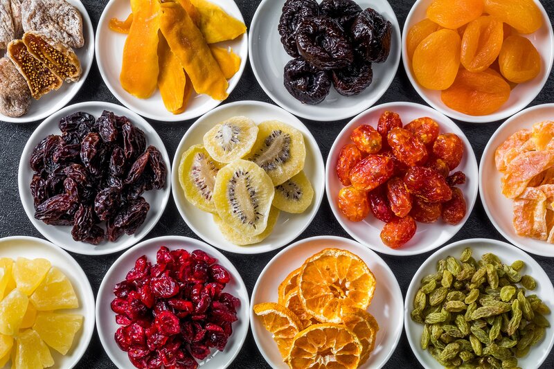 Dried Fruit Assortment — White