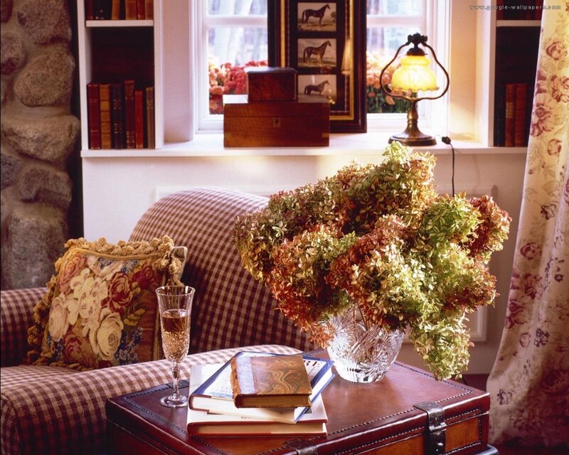 Dried Hydrangeas in Vase