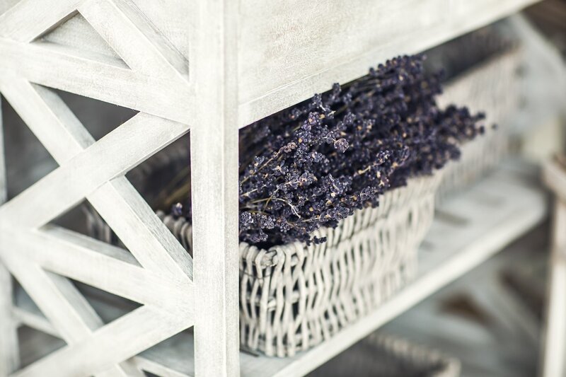 Dried Lavender in Basket