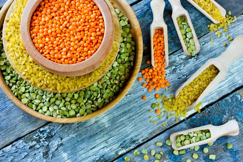 Dried Lentils and Grains