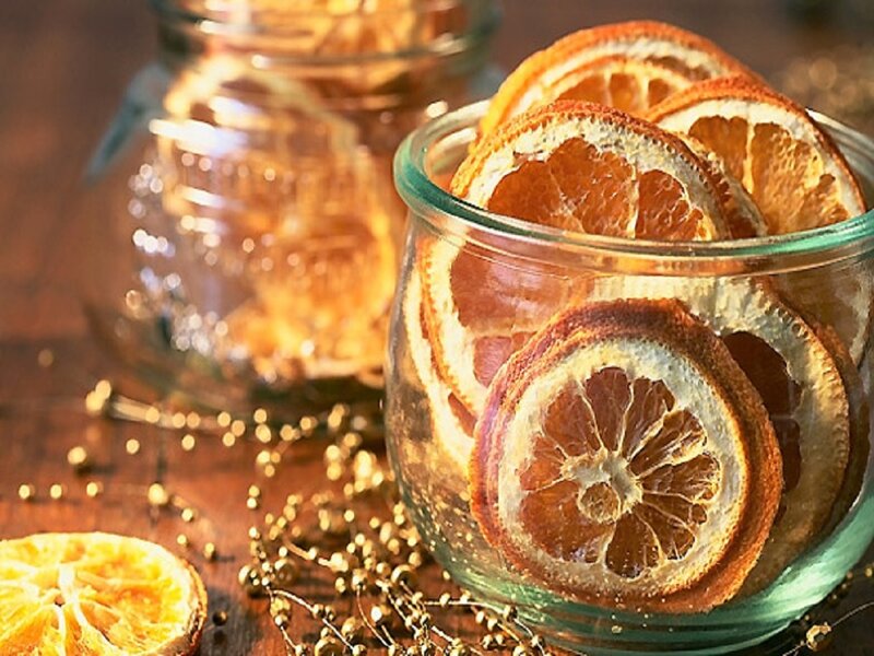 Dried Orange Slices — Brown, Warm