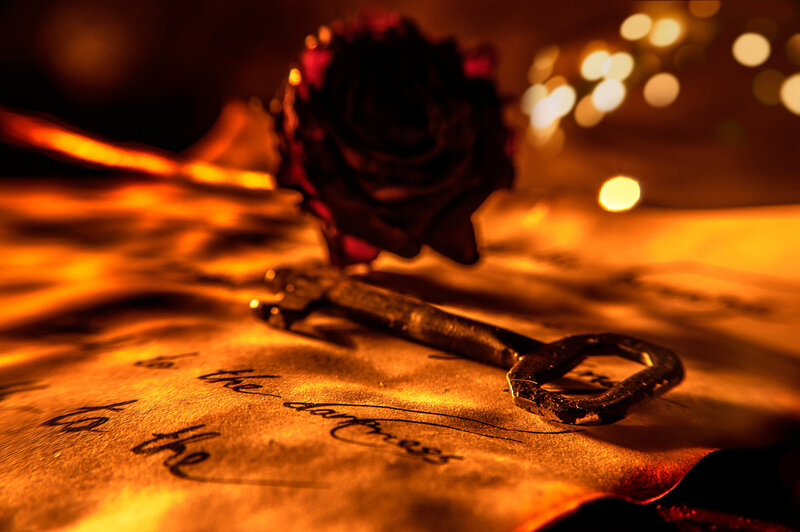 Dried Rose and Key