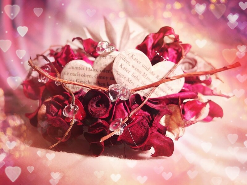 Dried Rose Bouquet — Pink