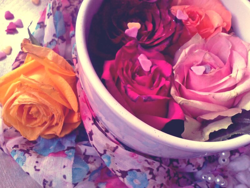 Dried Roses in a Bowl