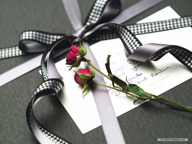 Dried Roses with Ribbon