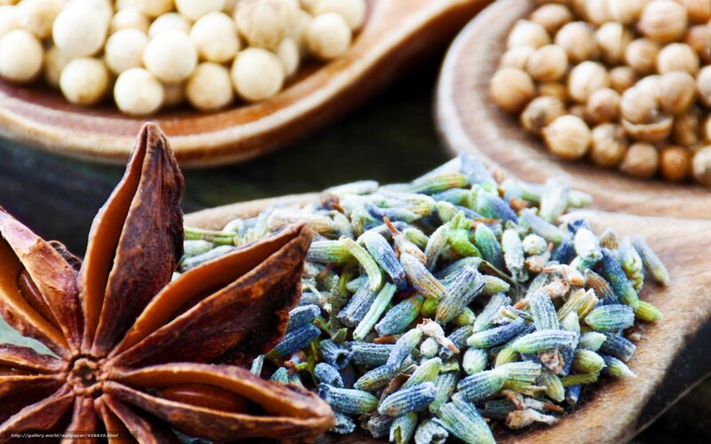 Dried Spices in Bowls
