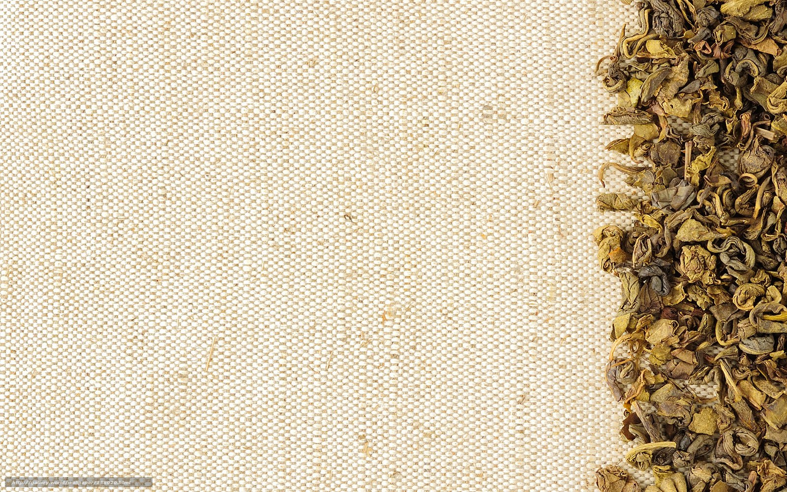 dried tea leaves on fabric