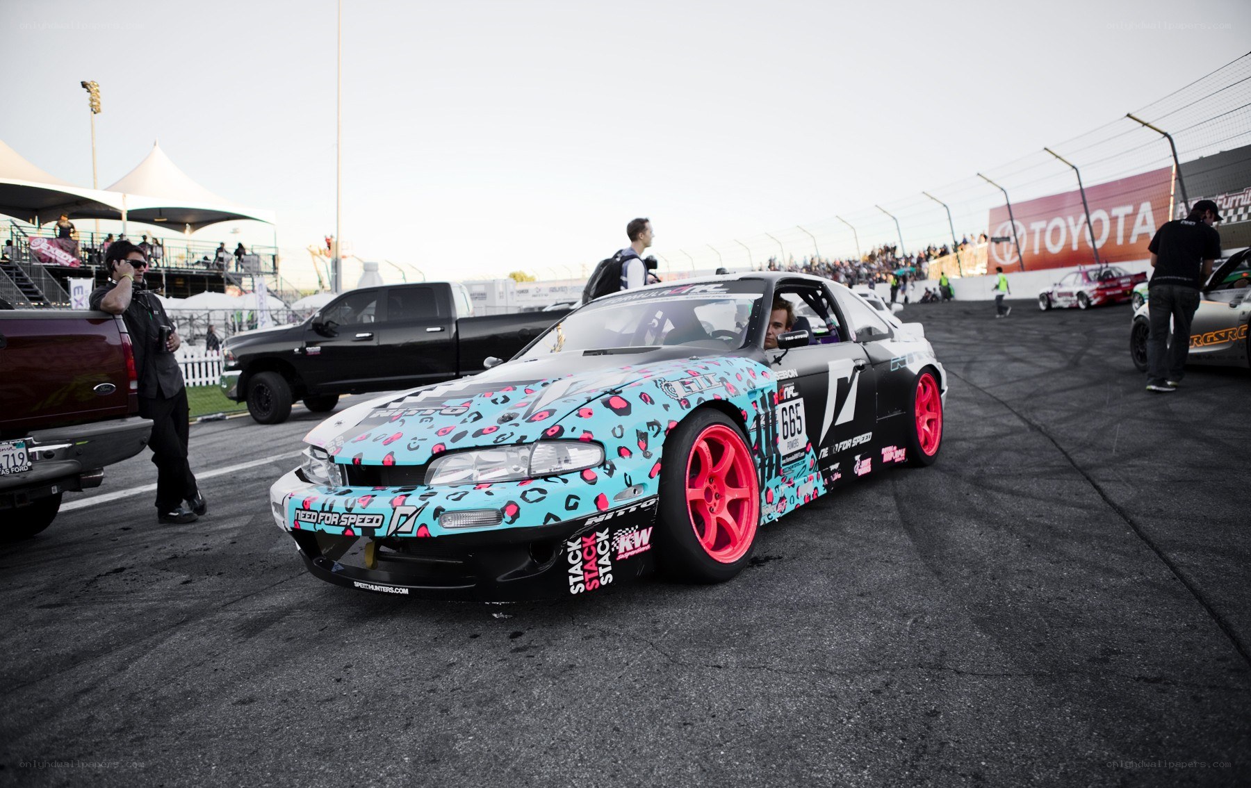 Drift car at a race track