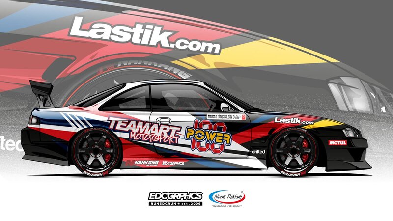 Drift Car with Decals — Red