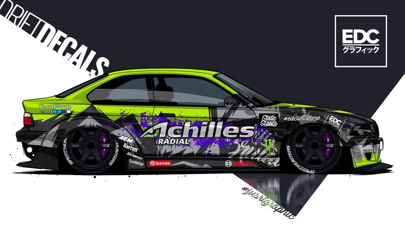 Drift Car with Decals