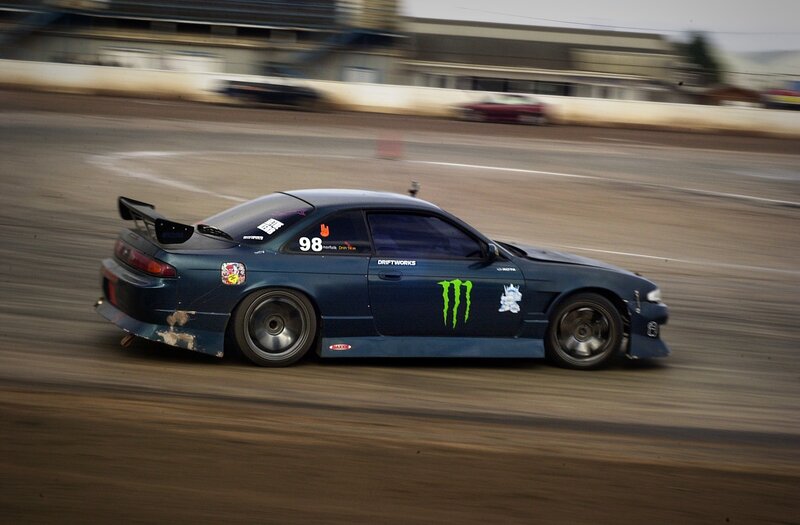 Drifting Blue Car