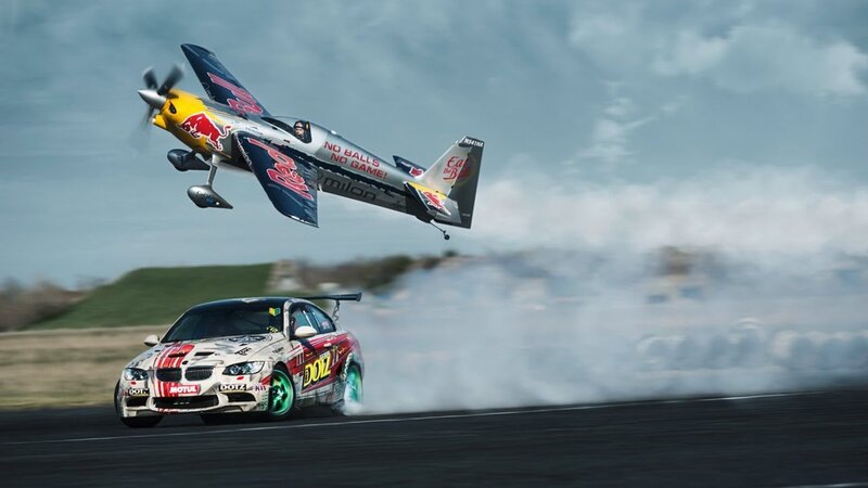Drifting Car and Stunt Plane