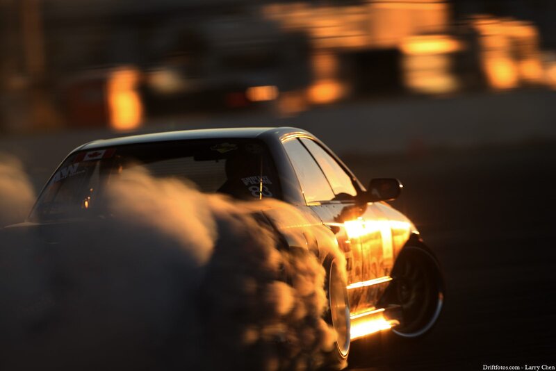 Drifting Car at Night — Black, Dramatic