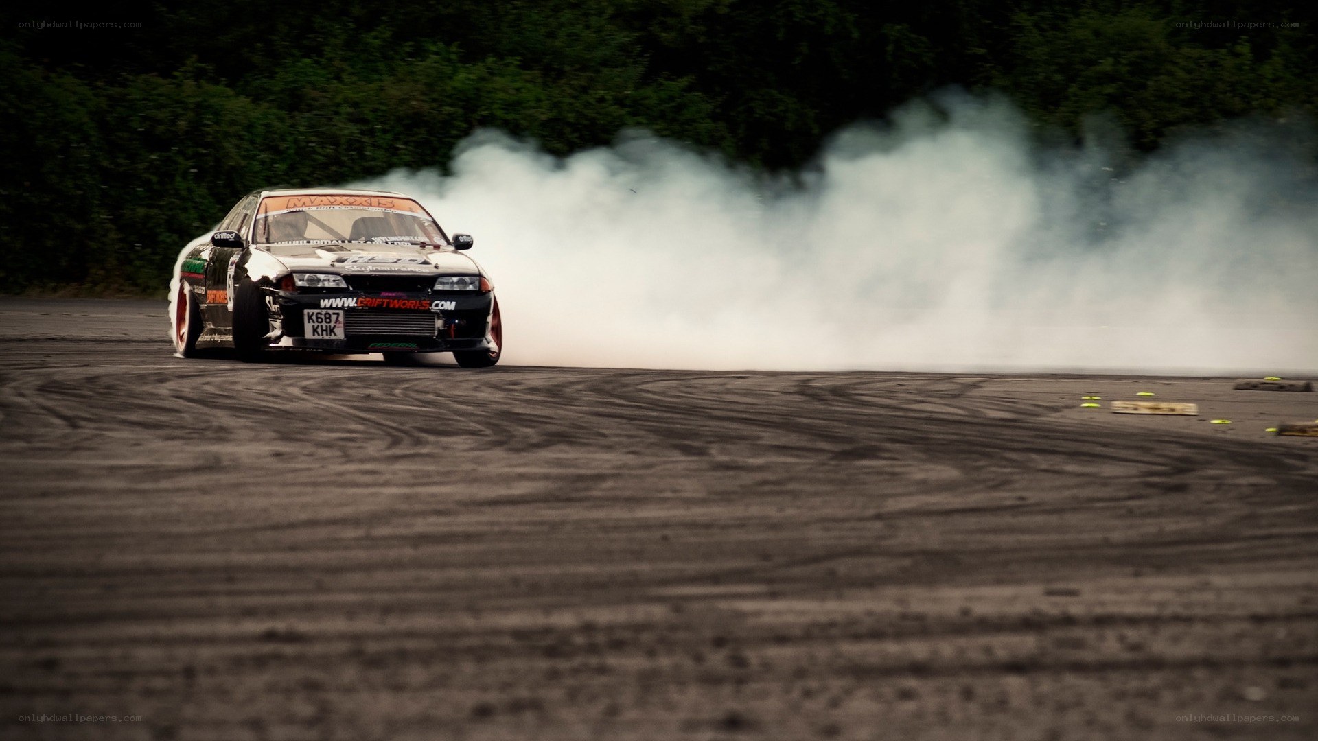 Drifting car on track