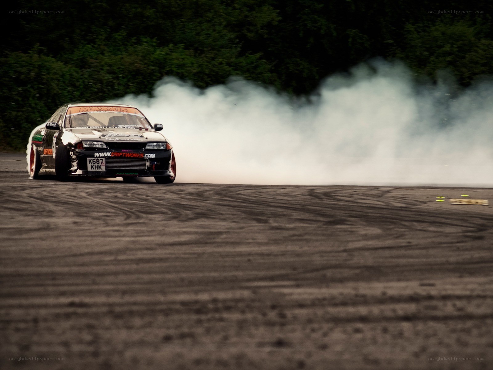 Drifting car on track