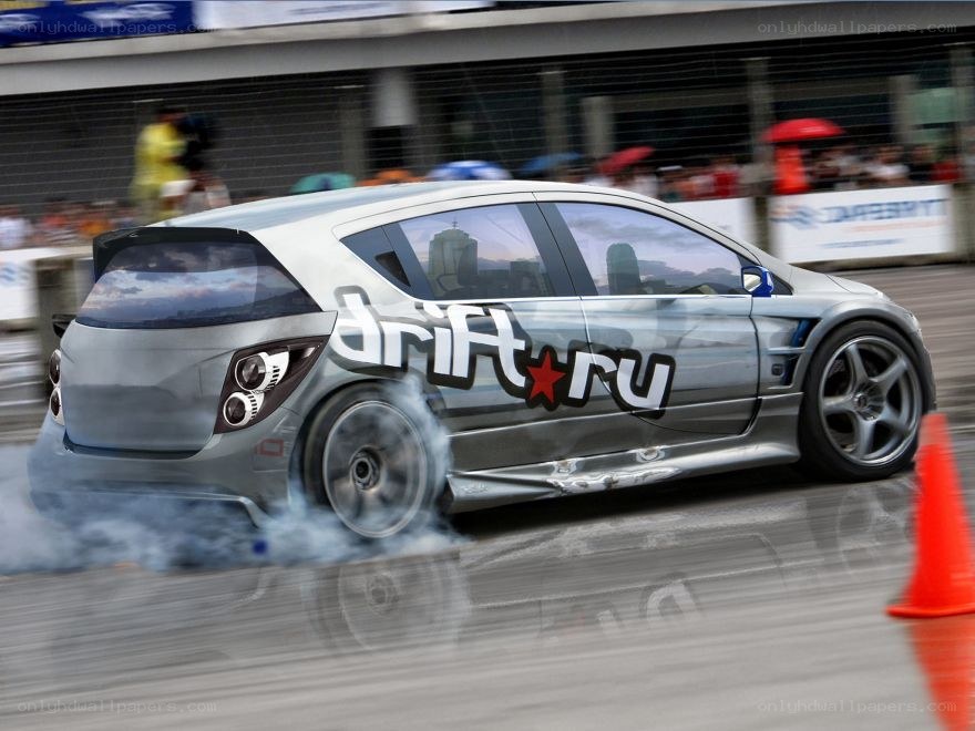 Drifting car on track