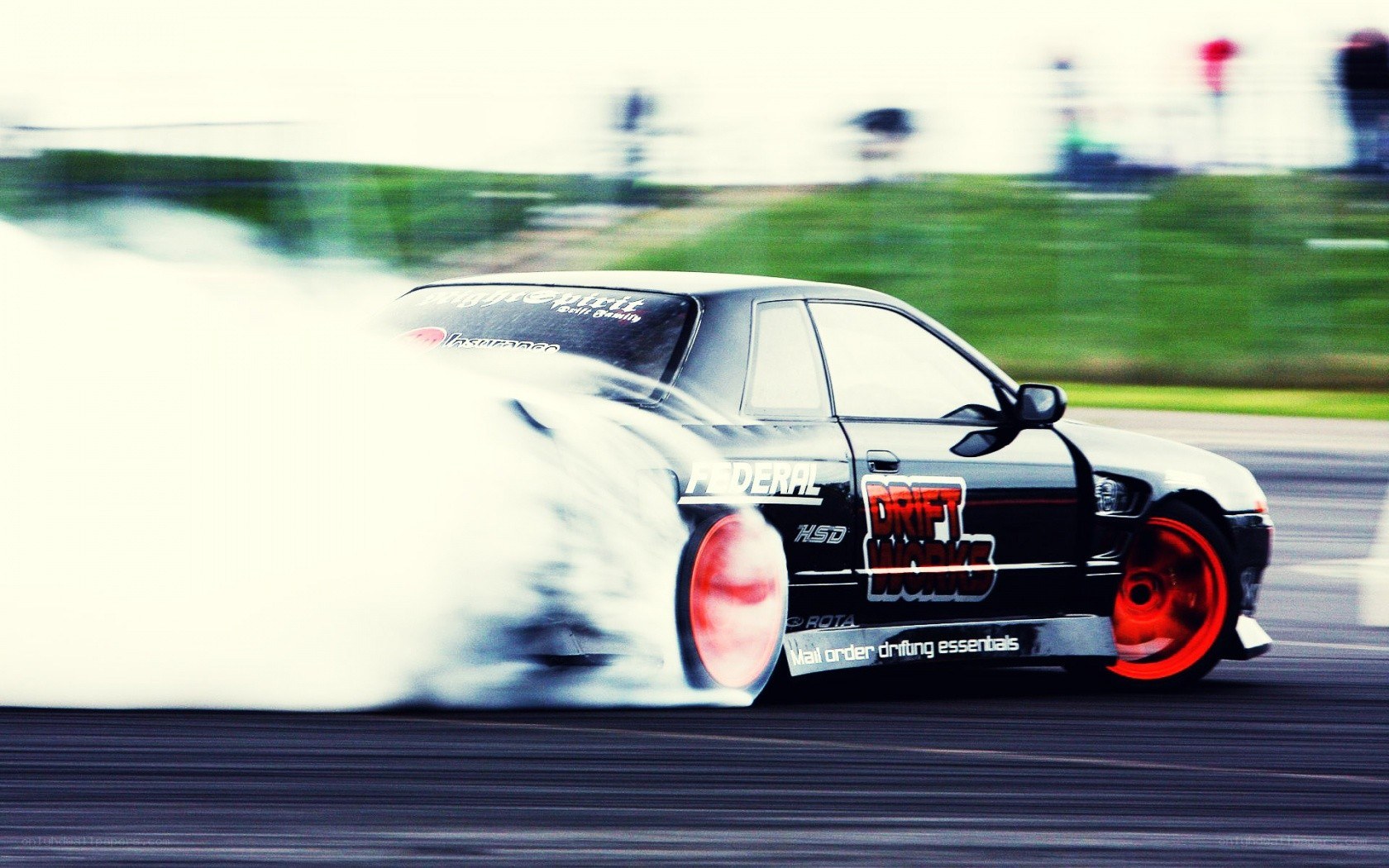 drifting car on track