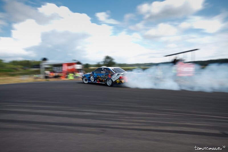 Drifting car on track