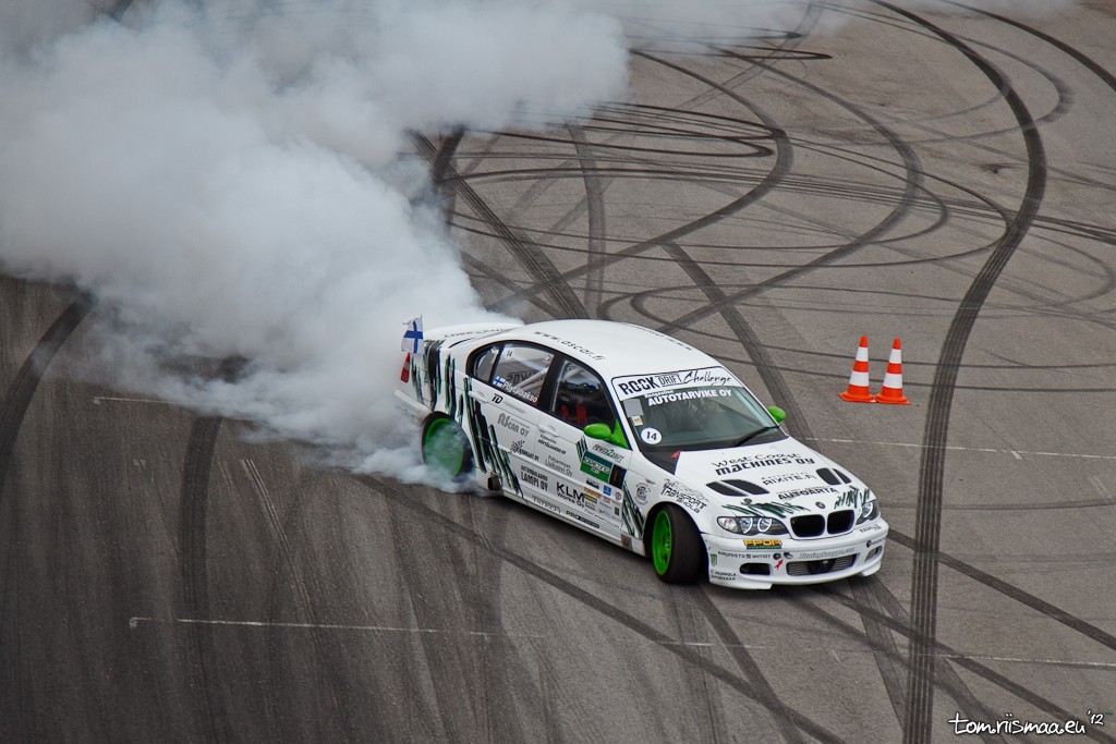 Drifting car on track