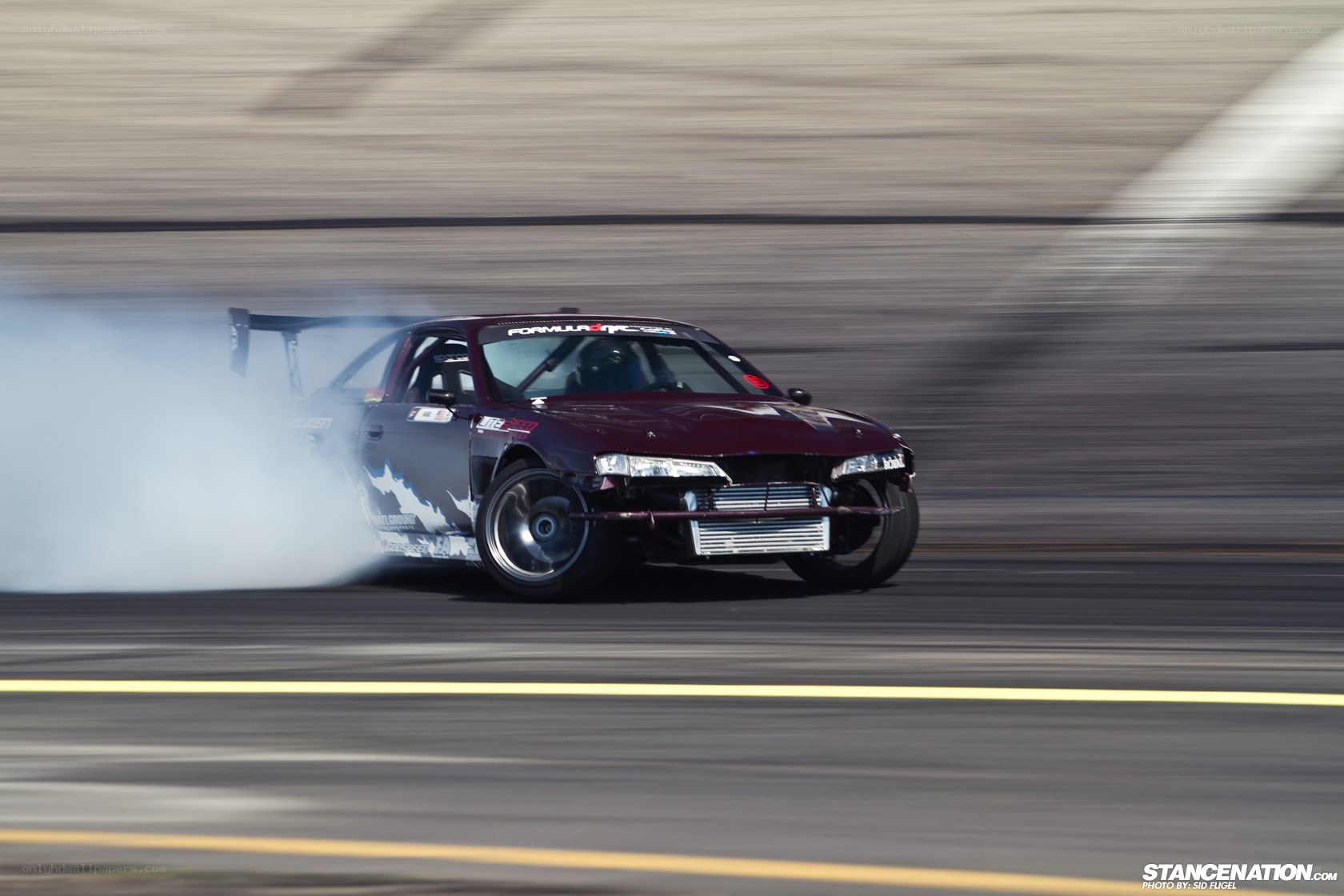 Drifting car on track