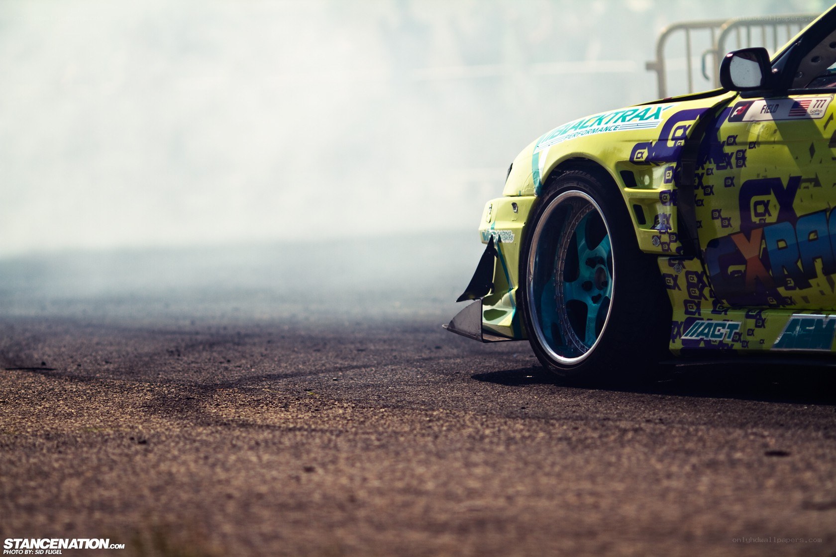 drifting car on track