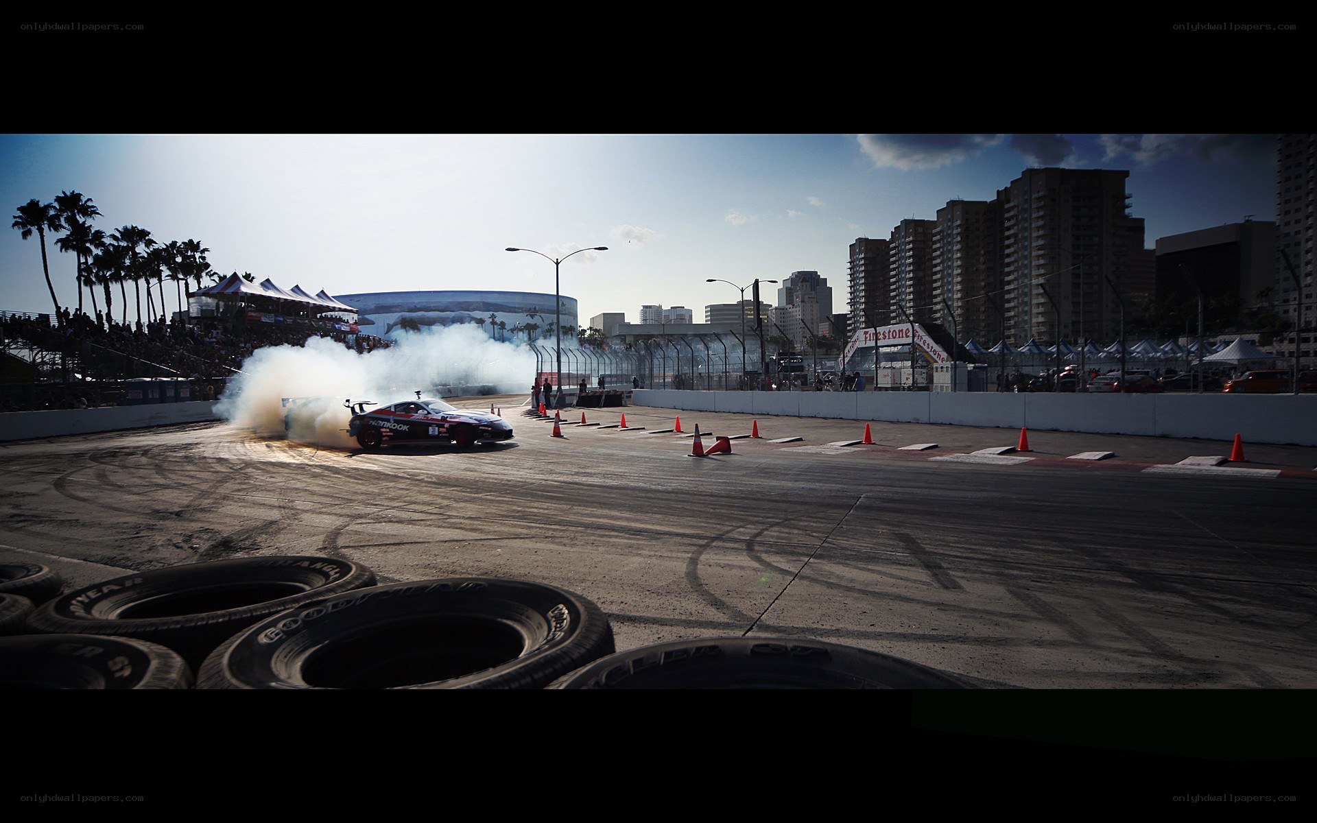 Drifting car on track