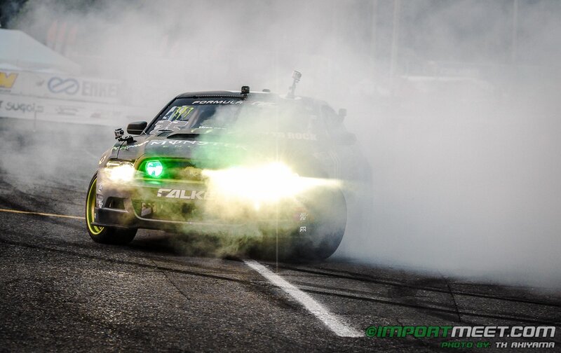 Drifting car with smoke