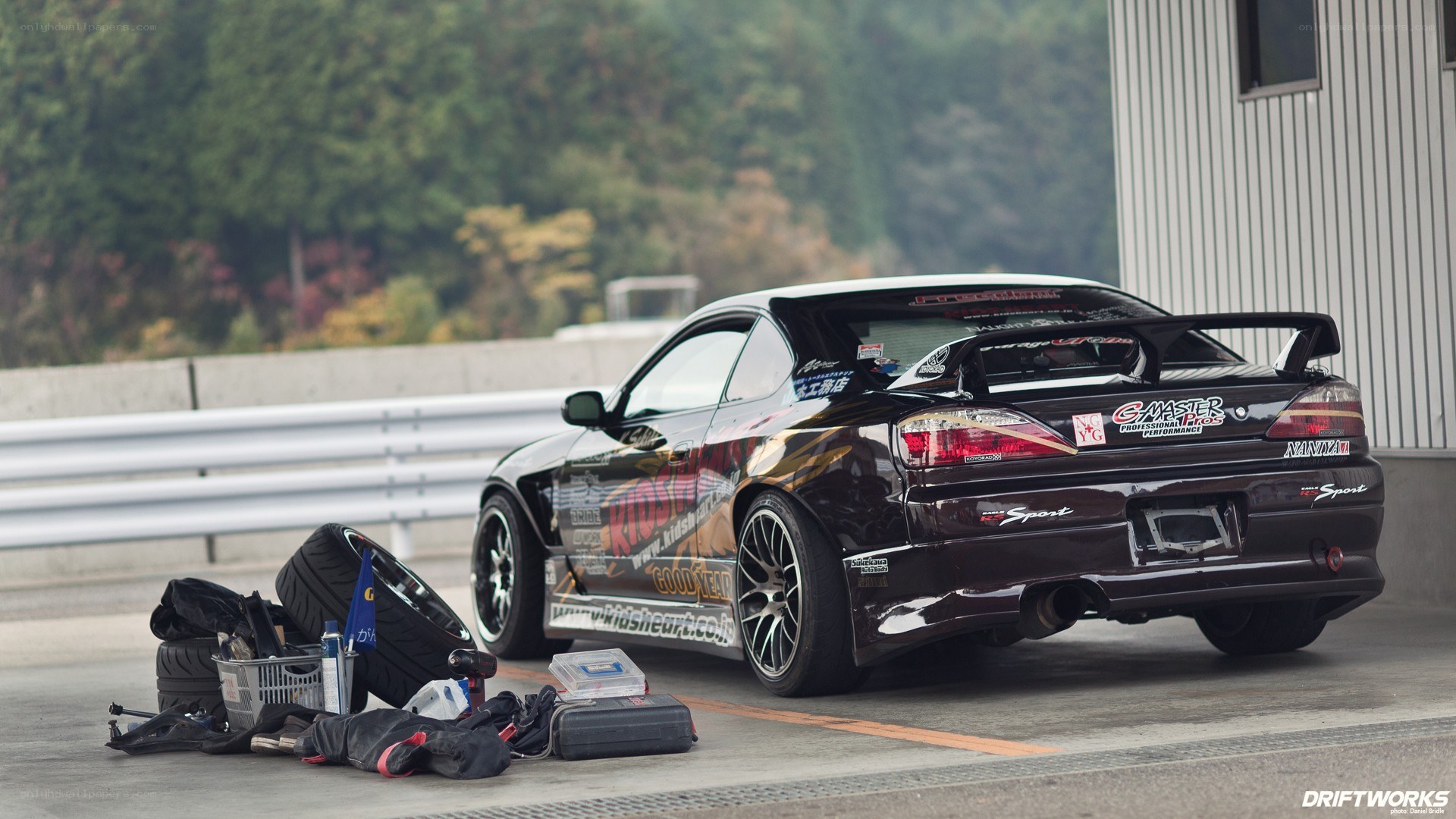 Drifting car with tools