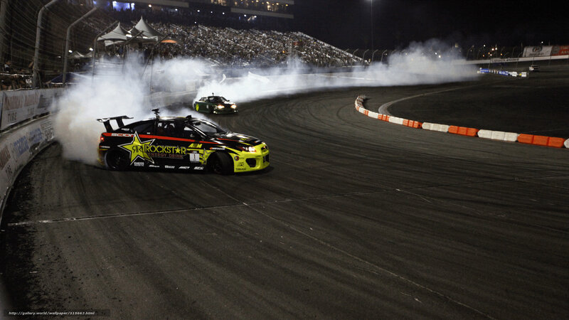Drifting cars at night race