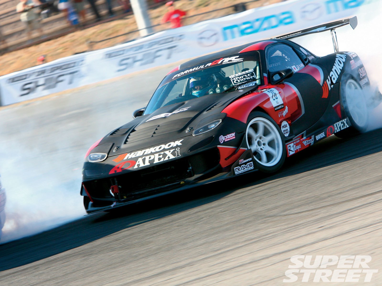 Drifting Mazda race car