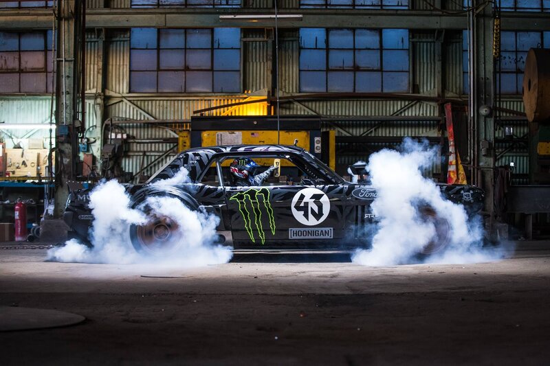 Drifting Race Car — Black, Dramatic, Night, Photograph, Smoke, Driver