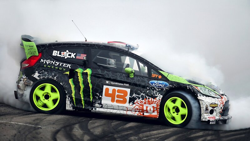 Drifting Race Car — Black, Dynamic, Photograph