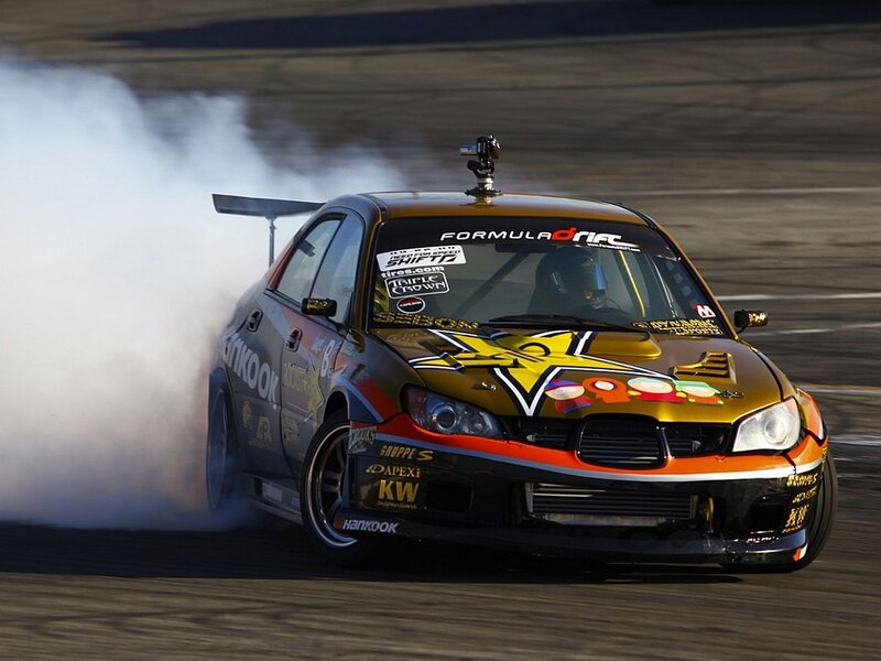 Drifting Race Car — Black, Dynamic, Sunset