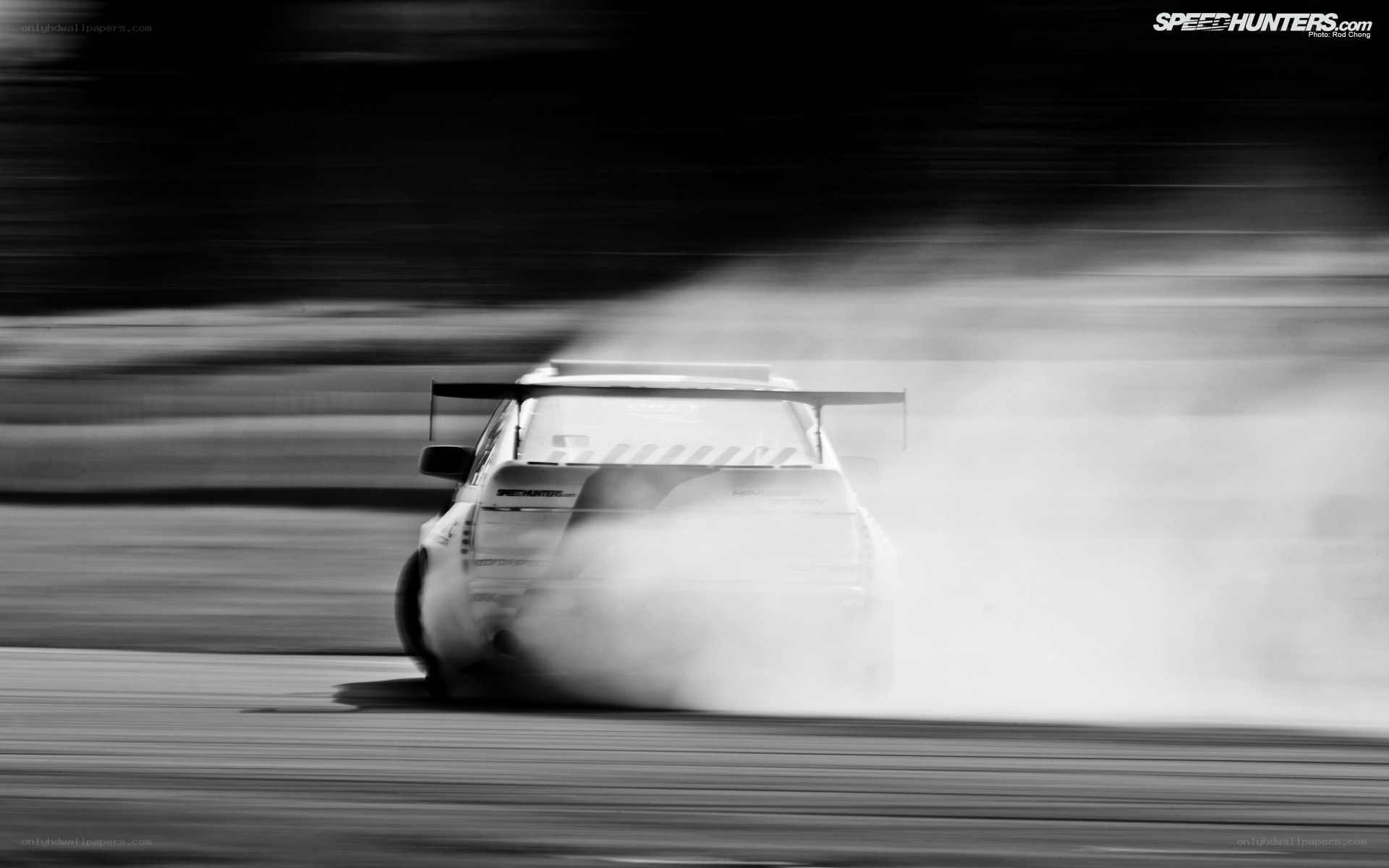 drifting race car in motion