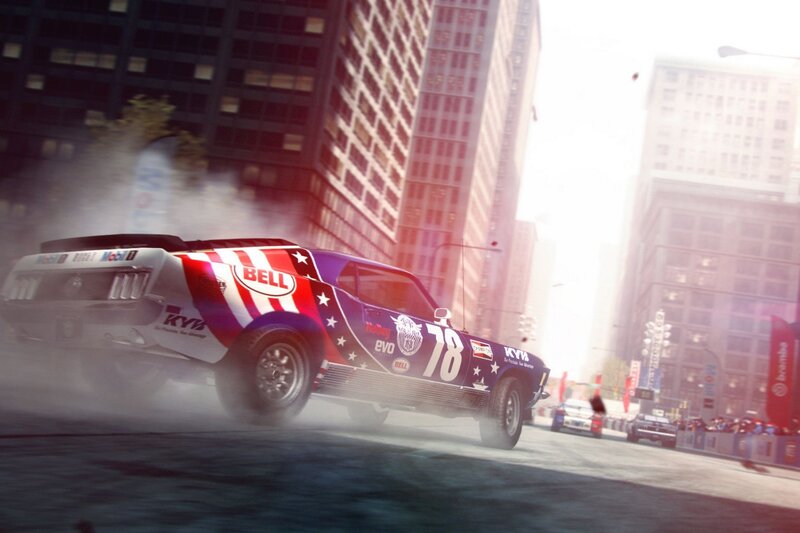Drifting Race Car — Red, Dynamic, Afternoon, 3d Render