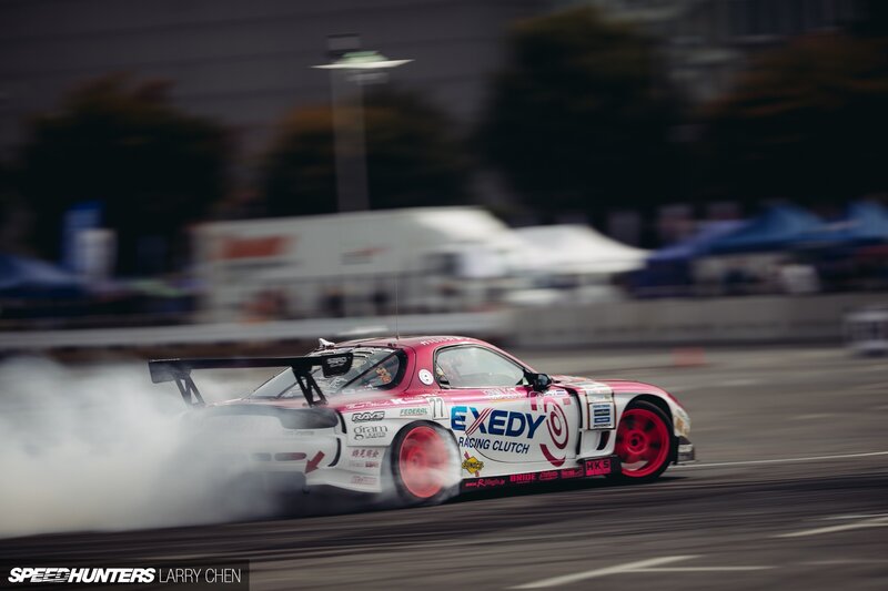 Drifting Race Car — Red, Dynamic, Night