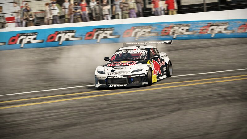 Drifting Race Car — White, Dynamic