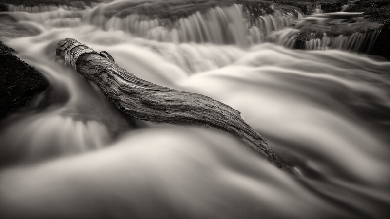 Driftwood in Flowing Water