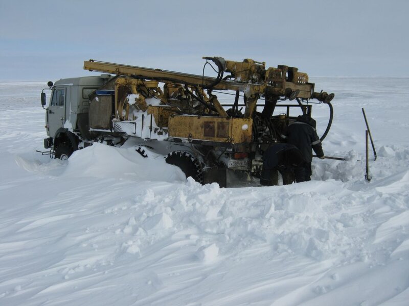 Drilling Rig in Snow