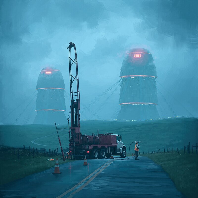 Drilling Truck on Road