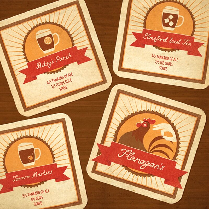 drink recipe coasters