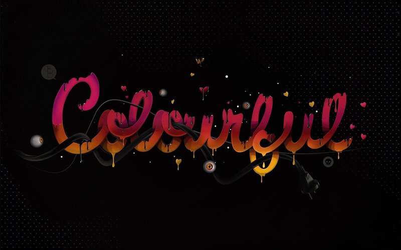 Dripping Colorful Text