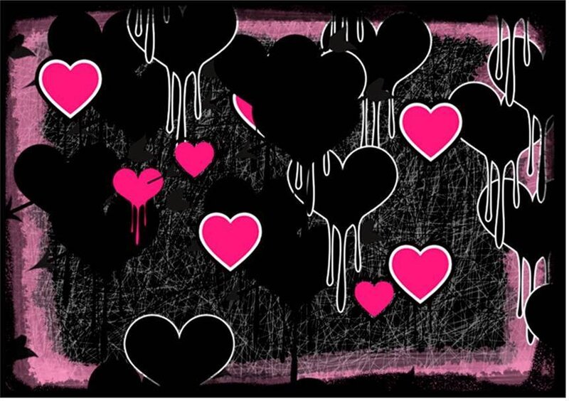 dripping hearts design