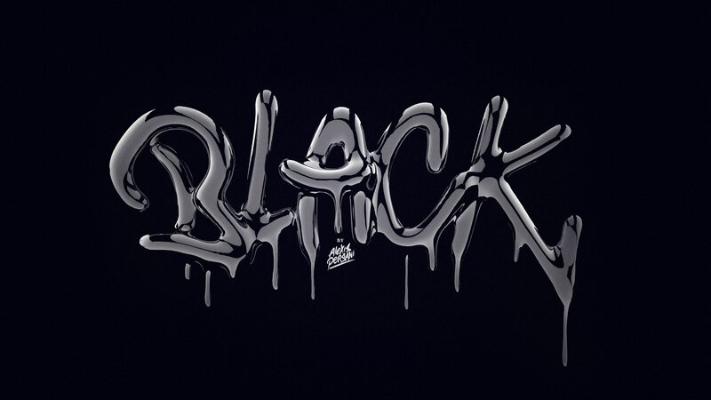 Dripping Metallic Text